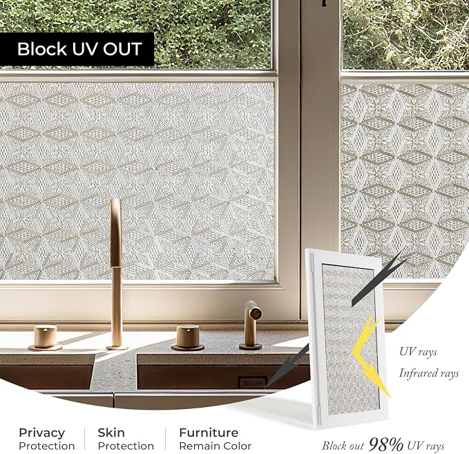 3D Stained Glass Window Film, Decorative Window Privacy Film - Image 5