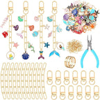 AUGSUN 189Pcs Ocean Keychain Making Kit Summer Beach DIY Keychain Craft | Under by AUGSUN