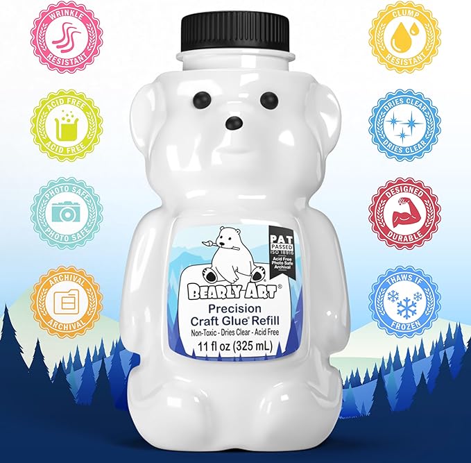 Bearly Art Precision Craft Glue 11fl oz Refill - Image 5