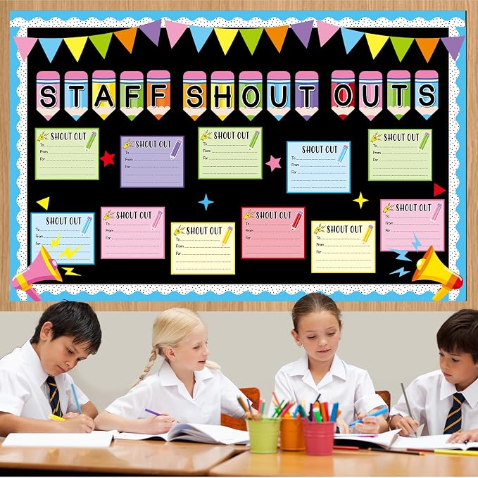 Pencil Theme Staff Shout Outs Bulletin Board Decorations Colorful Back to - Image 4