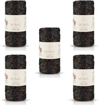 5 Skeins of Sensy Premium 2mm 251 Yards Sparkle Polyester Rope 90% by SSENSY