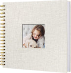 10 x 10 Inch Scrapbook Photo Album, Hardcover Kraft White Pages Arch Window by Sprsthai