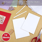 Outus 12 Sheets Self Adhesive Foam Sheets Craft 6 x 4 Inch White Double Sided - Image 5
