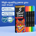 ARTISTRO 5 Precision Dual-Tip Acrylic Paint Markers – Paint Pens Set - Image 7