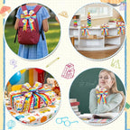 2 Rolls Back to School Wired Edge Ribbons, 12 Yards Apple Pencil Stripe - Image 3