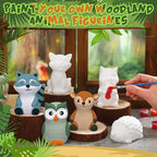 Gemscream 6 Sets Animal Painting Craft Kits Wild Animal Ceramics to Paint - Image 4