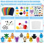 WATINC 12Pcs Hand Puppet Making Kit, Art Craft Felt Sock Puppet Toys, Creative - Image 3