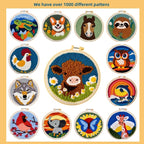 DIY Punch Needle Kits Cartoon Tiger Portrait - Image 5