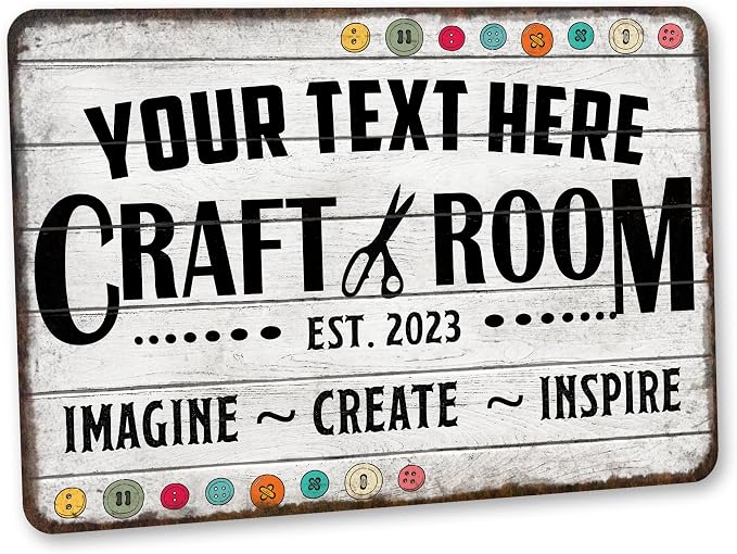 Personalized Craft Room Sign Custom Sign Art Room Décor by ChicoCreekSigns