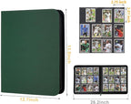 12 Pocket Ringless Side Loading Trading Card Binder, 720 Cards PU Fixed Page - Image 2