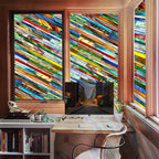 Coavas Stained Glass Window Film: Upgrade 3D Rainbow Window Clings Sun Blocking - Image 7