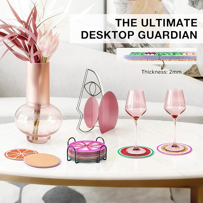 Fruit Diamond Art Painting Coasters Kit - Image 5