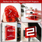 Red Acrylic Sheet 12" x 16", 2 Pack 1/8" Thick Translucent Cast Plexiglass - Image 5