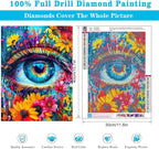 Meothan 5D Diamond Art Kits for Adults Eye Diamond Painting Kits for Adults - Image 3