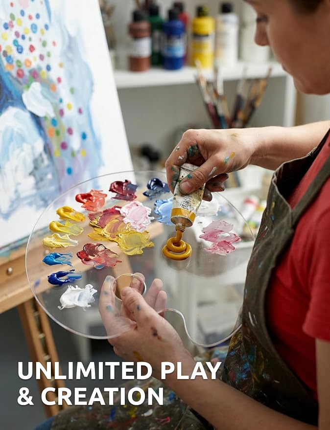 DUGATO Clear Acrylic Paint Palette, 15.7 x 11.8 in | Big Size Palette, - Image 9