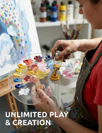 DUGATO Clear Acrylic Paint Palette, 15.7 x 11.8 in | Big Size Palette, - Image 9