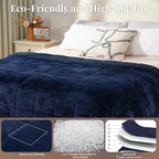 Topblan Sherpa Fleece Weighted Blanket 15lbs, Uniformed Color - Image 5