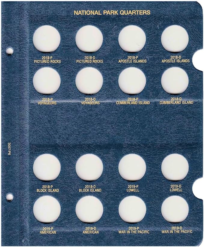 Whitman US National Park Quarter Coin Album 2010-2021 P & D Mints #3057 - Image 7