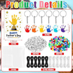 Suncalla 996 Pcs 24 Set Father's Day Keychain Making Kit DIY Bead Crafts | - Image 2