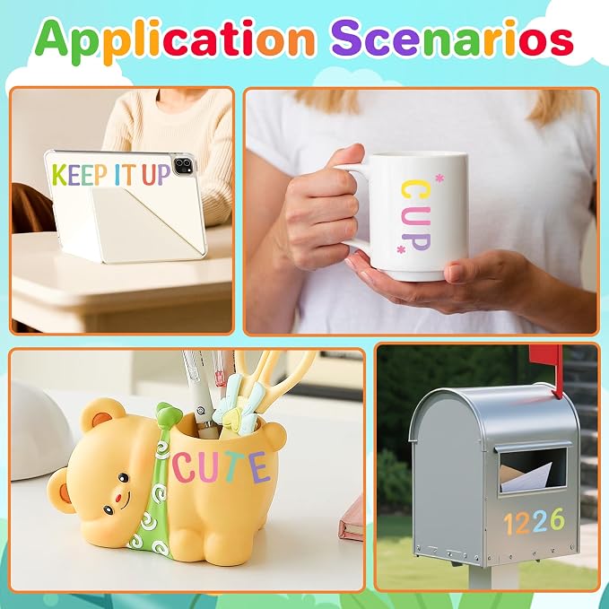 Letter Stickers 1 inch, Self-Adhesive Vinyl Waterproof ABC Letter Stickers - Image 8