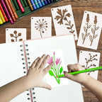50 PCS Flower Stencils for Crafts Reusable Flower Stencils for Painting on Wood - Image 3