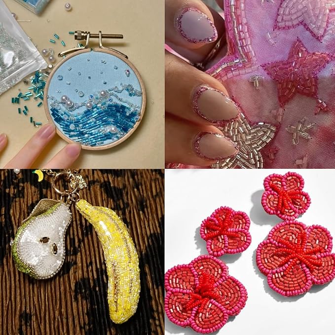 EuTengHao 19200Pcs Tube Beads Kit 3mm Glass Bugle Seed Beads - Image 8