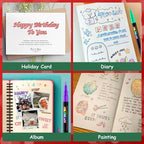 FUMILE 12 Colors Double Line Outline Markers, Glitter Markers - Image 4