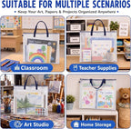10 Pcs Art Portfolio Bags, 19 x 25 Inch Clear Poster Storage Bags - Image 6