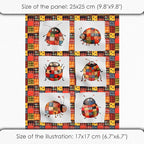 Patchwork Ladybug Cotton Fabric Panel – 6 Designs + Bonus Sheet 29.5×19.6 inch - Image 6