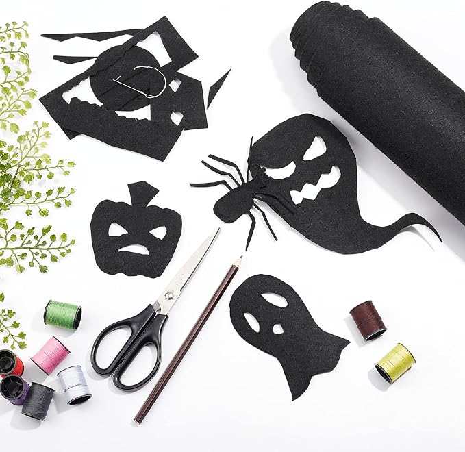 BENECREAT 10FT 15.75 Inch Wide Black Felt Roll Craft Felt Nonwoven Fabric - Image 5