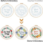Louise Maelys 3 Sets Funny Embroidery Kits - Image 3