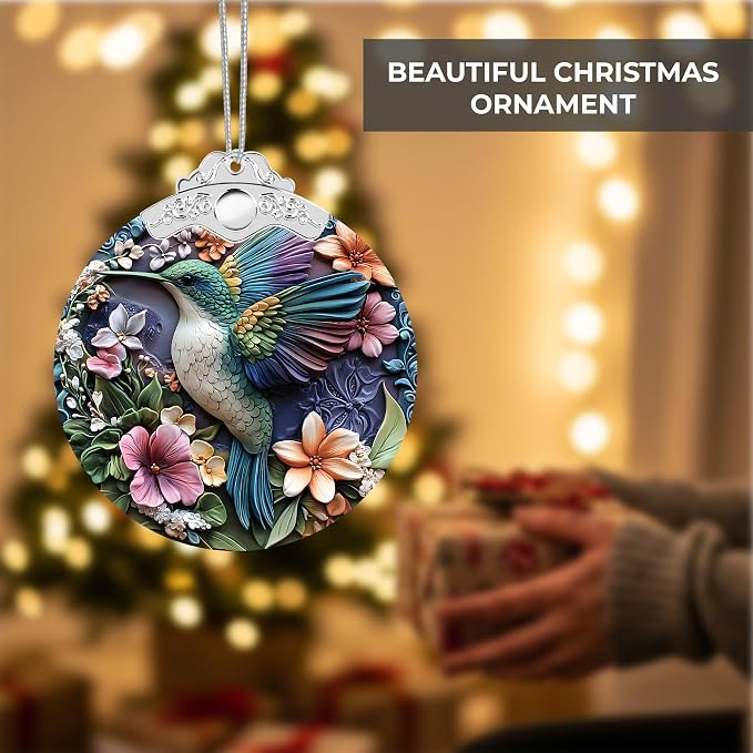 Christmas Ornaments 2025 Faux Stained Glass Effect, Christmas Tree Ornaments - Image 6