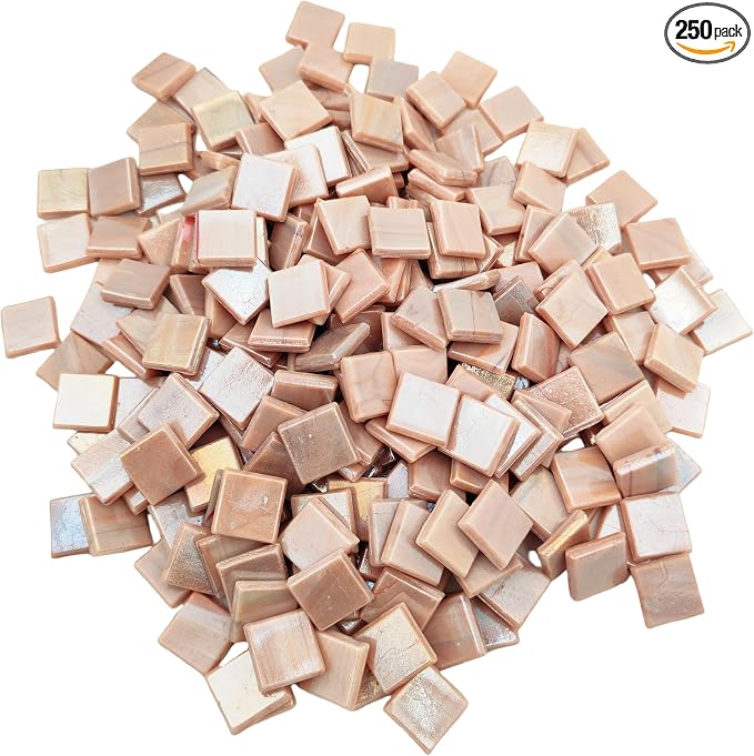 1.1 LB Ice Jade Mosaic Tiles, 0.59“ Square Glass Mosaic Pieces by BTMIEY