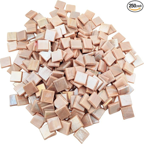 1.1 LB Ice Jade Mosaic Tiles, 0.59“ Square Glass Mosaic Pieces by BTMIEY