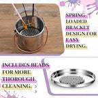 2 Pcs Paint Brush Cleaner Set Stainless Steel Double Dipper Palette Cup Paint - Image 4