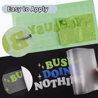 3D Puff Vinyl Heat Transfer, 9 Sheets 12" x 10" Glitter Foaming Puff HTV Vinyl - Image 4