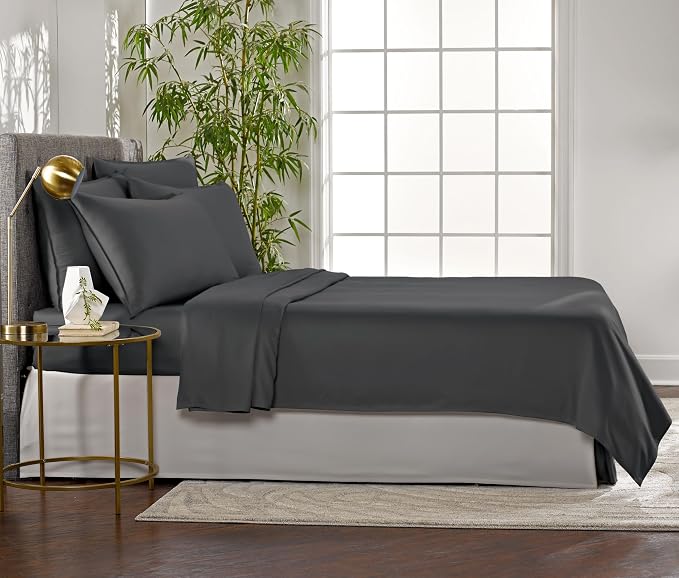 Pure Bamboo King Sheets, Genuine 100% Organic Viscose Derived from Bamboo Bed - Image 4
