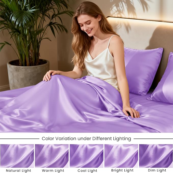 Love's cabin Full Size Satin Sheet Sets - Image 7