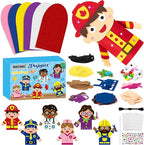 WATINC 6Pcs Hand Puppet Making Kit, Art Craft Felt Sock Puppet Toys, Creative by WATINC