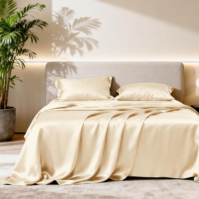 Love's cabin Twin Satin Sheets Sets by Lovescabin