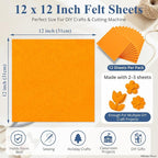 12" x 12" Felt Sheets for Crafts, 2mm Stiff Felt Fabric, Polyester Felt Squares - Image 3