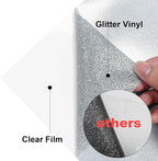 Glitter Iron On 12in X 5ft, HTV Heat Transfer Vinyl | Glitter HTV Easy to Cut & - Image 3