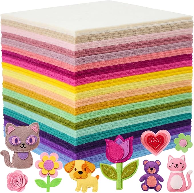 Tegeme 100 Pcs 8 x 12 Inches Felt Fabric Sheet by Tegeme