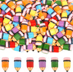 JUNEBRUSHS 80 Pcs Mini Resin Pencils, Back to School Resin Crayon Charms Mini by JUNEBRUSHS
