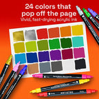 ARTISTRO 24 Precision Dual-Tip Acrylic Paint Markers – Paint Pens Set - Image 2