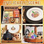 80PCS Wooden Halloween Decoration Pumpkins Ornaments to Paint Happy Halloween - Image 5