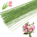CCINEE 100 PCS Floral Wire Stems, 26 Gauge Green Paper Wrapped Florist Flower by CCINEE