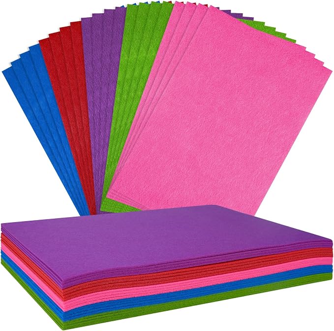 NEBURORA 20 Pcs 2mm Thick Stiff Felt Sheets by NEBURORA