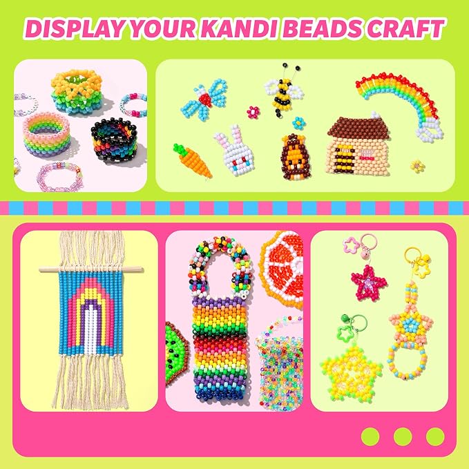 Simetufy 10000Pcs Pony Beads Bulk, 30 Colors Rainbow Kandi Beads - Image 7