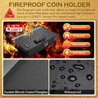 Coin Collection Book Holder for Collectors, Fireproof Coin Collection Supplies - Image 2